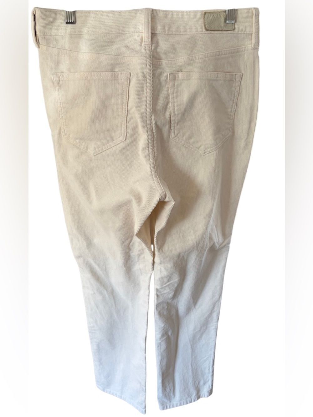 Lands’ End Mid Rise Straight Leg Corduroy Pants, ivory, size 8. - Picture 6 of 10